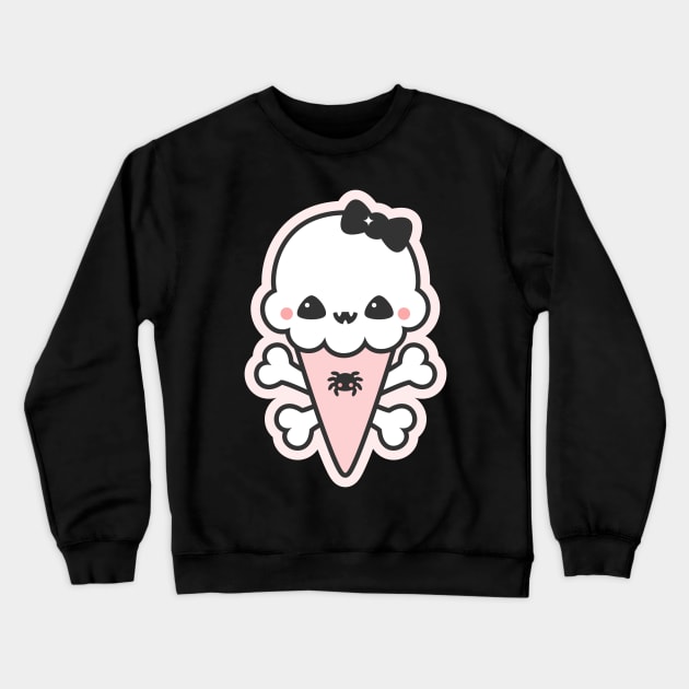 Creepy Cute Ice Cream Cone Crewneck Sweatshirt by sugarhai